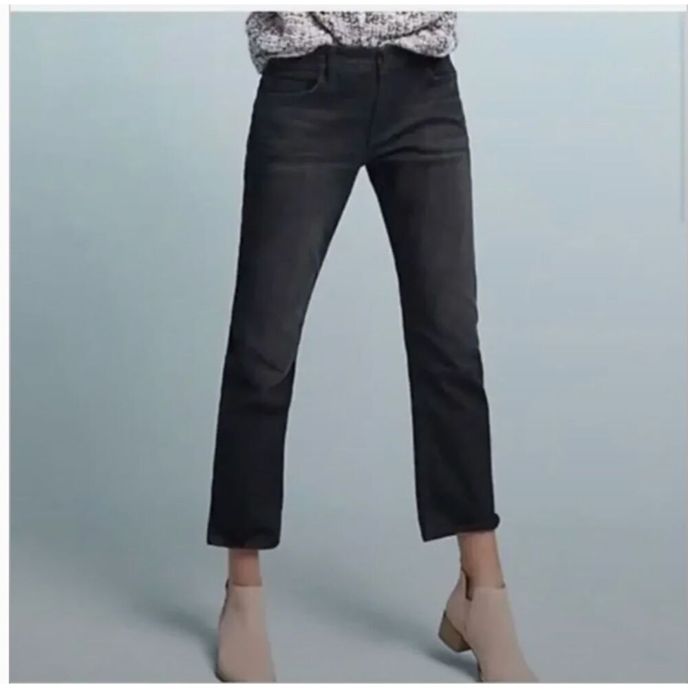 Pilcro Slim Straight Jeans Women 27 Black Wash Anthropologie Denim - Picture 1 of 7